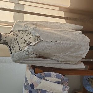 Long sleeve top with see through lace